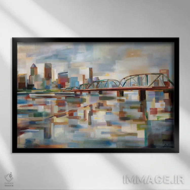 تابلو پل هاوثورن اثر بروک بورچرباورگ - نمای قابدار مشکی