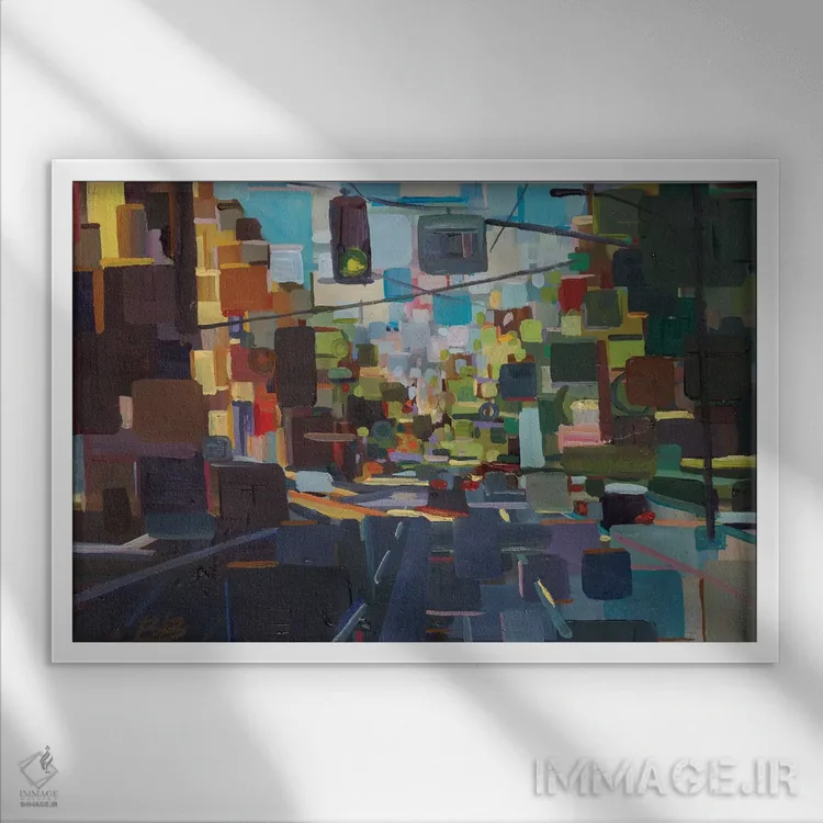 تابلو بالای خیابان اسپرینگ اثر بروک بورچرباورگ - نمای قابدار سفید