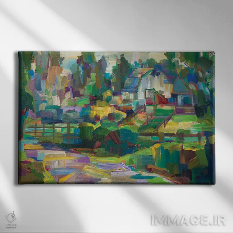 تابلو انبار سفید اثر بروک بورچرباورگ - نمای روبهرو روی دیوار