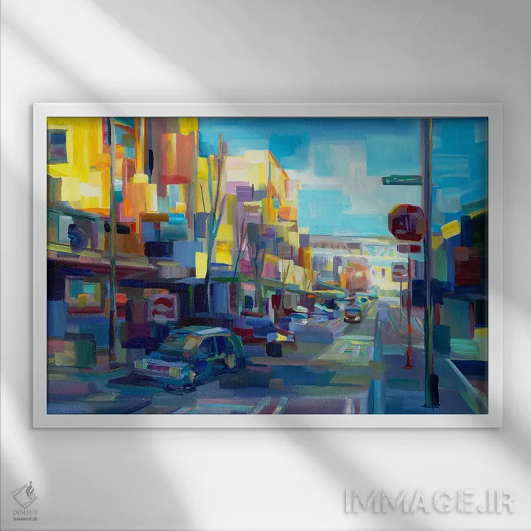 تابلو درخشش بعدازظهر اثر بروک بورچرباورگ - نمای قابدار سفید