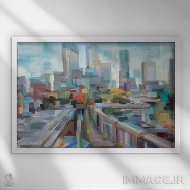 تابلو بعدازظهر بالای بزرگراه اثر بروک بورچرباورگ - نمای قابدار سفید