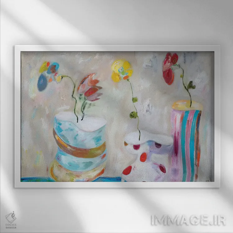 تابلو زمان بازی اثر بردفورد برنر - نمای قابدار سفید