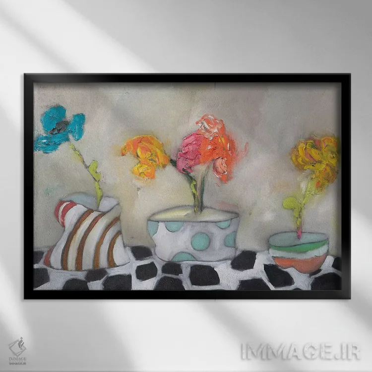 تابلو سه دوست اثر بردفورد برنر - نمای قابدار مشکی