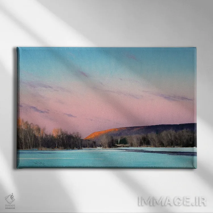 تابلو غروب و آتشهای روشن در سنت کروآ اثر بن بائر - نمای روبهرو روی دیوار