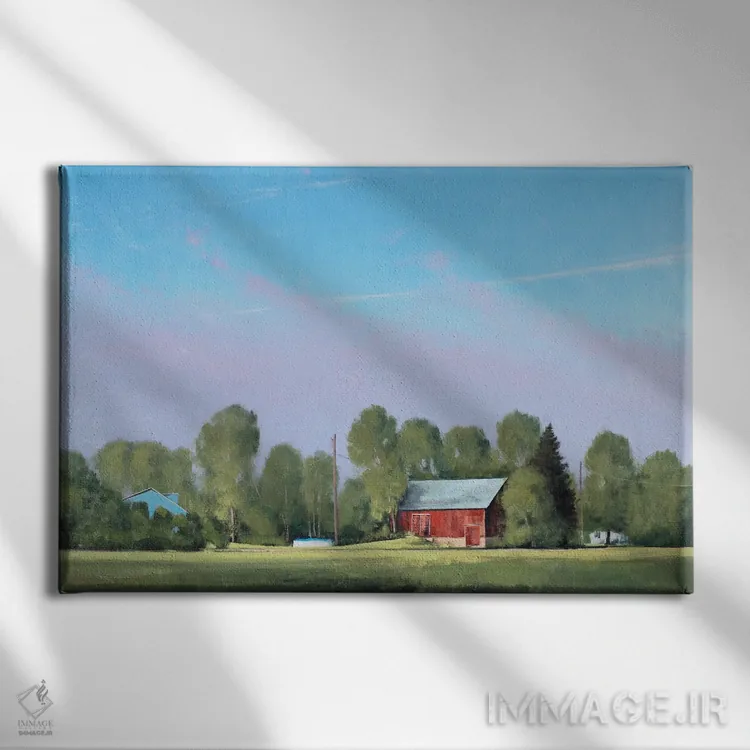 تابلو مه صبحگاهی در مزرعهٔ دریاچهٔ المو اثر بن بائر - نمای روبهرو روی دیوار