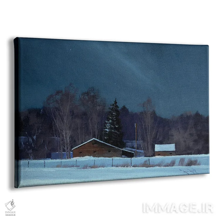 تابلو انبارهای گرانت در شب اثر بن بائر - نمای پرسپکتیو محصول