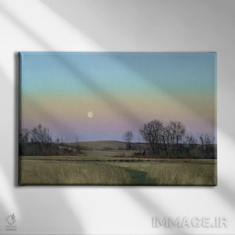 تابلو منطقه دریاچههای یخچالی مینهسوتا در غروب اثر بن بائر - نمای روبهرو روی دیوار