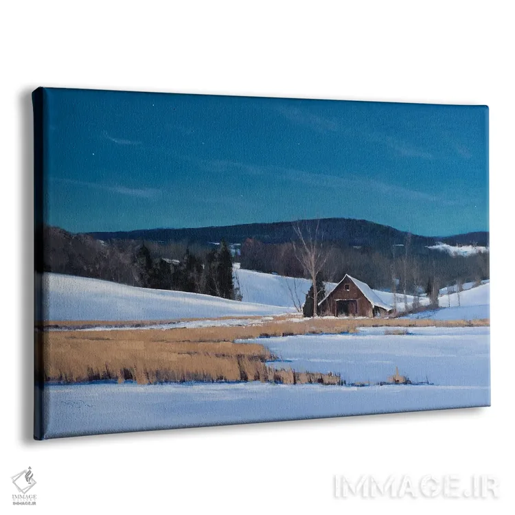 تابلو مزرعه ماندوی زیر نور ماه اثر بن بائر - نمای پرسپکتیو محصول