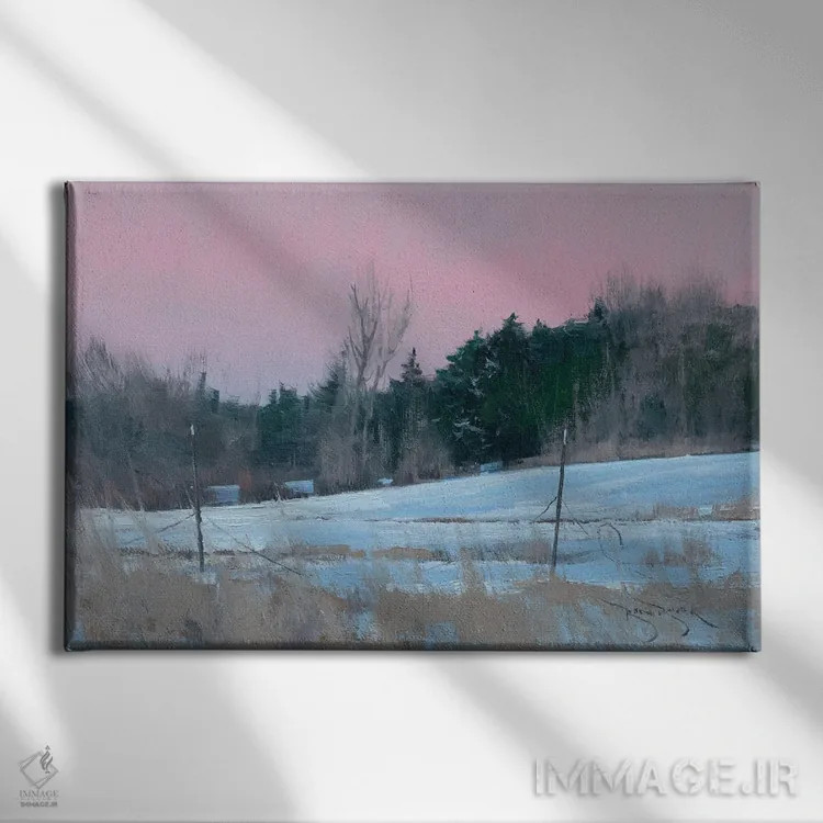 تابلو حیاط پشتی زمستانی اثر بن بائر - نمای روبهرو روی دیوار