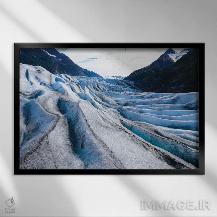 تابلو رگهای یخچالی اثر برایان بیلکه - نمای قابدار مشکی