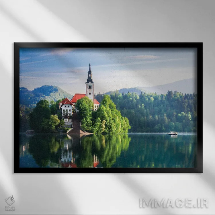 تابلو بازتابهای صبحگاهی اثر برایان بیلکه - نمای قابدار مشکی