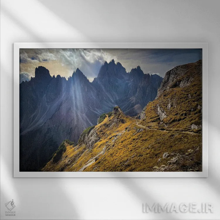 تابلو راه نور اثر برایان بیلکه - نمای قابدار سفید