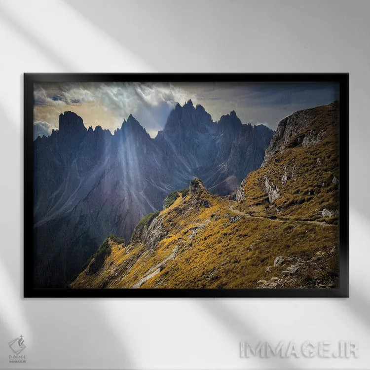 تابلو راه نور اثر برایان بیلکه - نمای قابدار مشکی