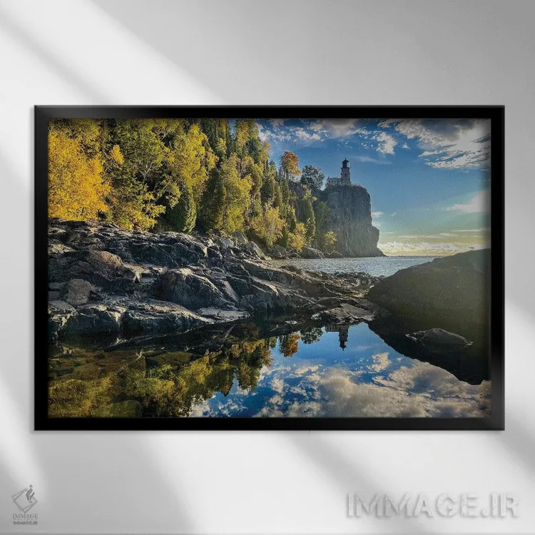 تابلو بازتاب اثر برایان بیلکه - نمای قابدار مشکی