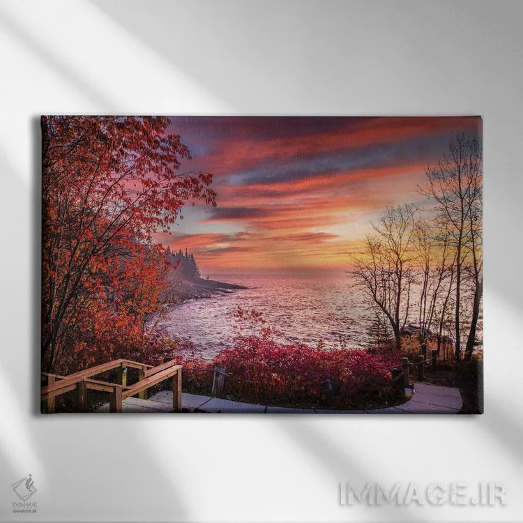 تابلو بیدار شو و بدرخش در خلیج بلوفین اثر برایان بیلکه - نمای روبهرو روی دیوار