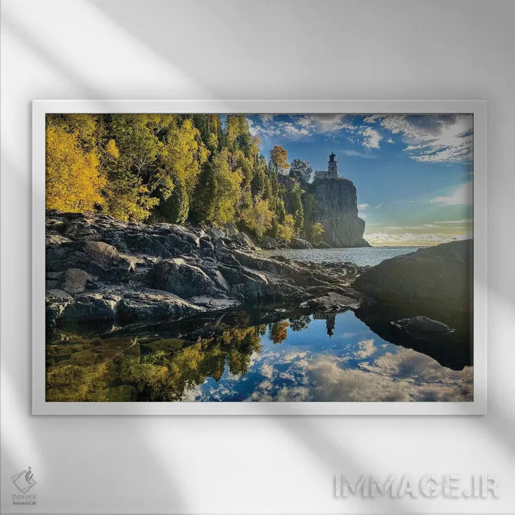 تابلو بازتاب اثر برایان بیلکه - نمای قابدار سفید