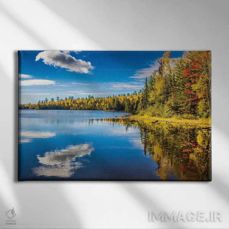 تابلو جایی که پاییز مکث میکند اثر برایان بیلکه - نمای روبهرو روی دیوار