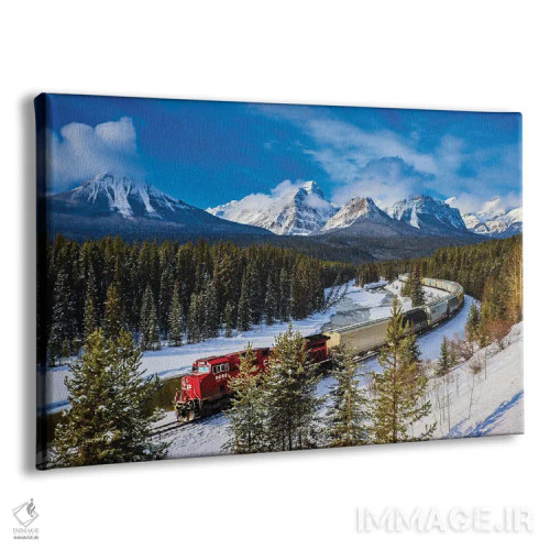 تابلو گذر زمستانی از میان راکیز (کوهستان راکی) اثر برایان بیلکه - نمای پرسپکتیو محصول