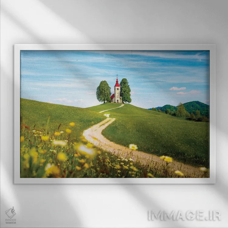 تابلو جایی که مسیر تو را میبرد اثر برایان بیلکه - نمای قابدار سفید