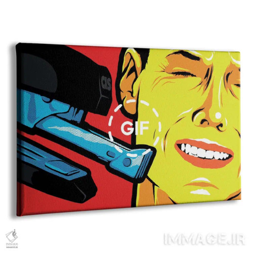 تابلو منگنه اثر بوچر بیلی (هنرمند برزیلی پوپآرت) - نمای پرسپکتیو محصول