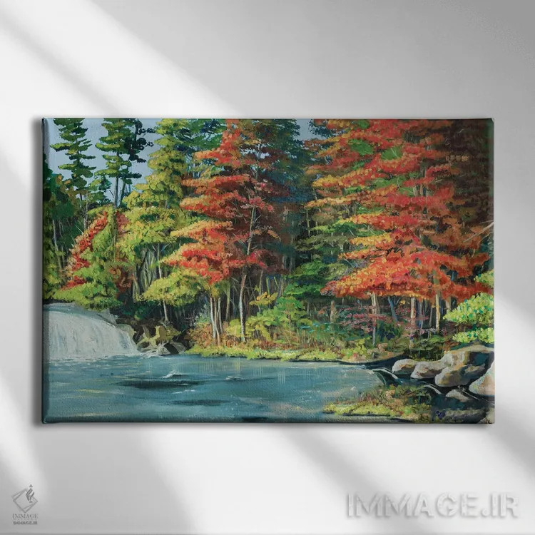 تابلو رودخانه جاری II اثر اندی بوچمپ - نمای روبهرو روی دیوار