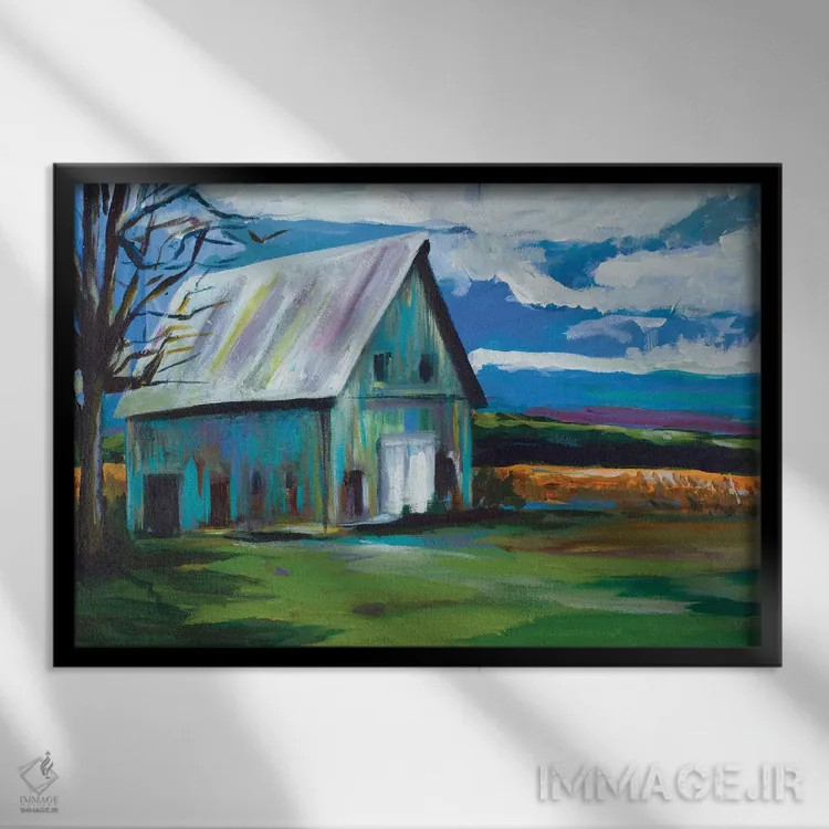 تابلو انبار قدیمی اثر اندی بوچمپ - نمای قابدار مشکی