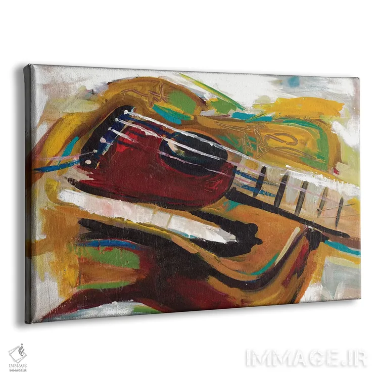 تابلو گیتار رنگارنگ اثر اندی بوچمپ - نمای پرسپکتیو محصول