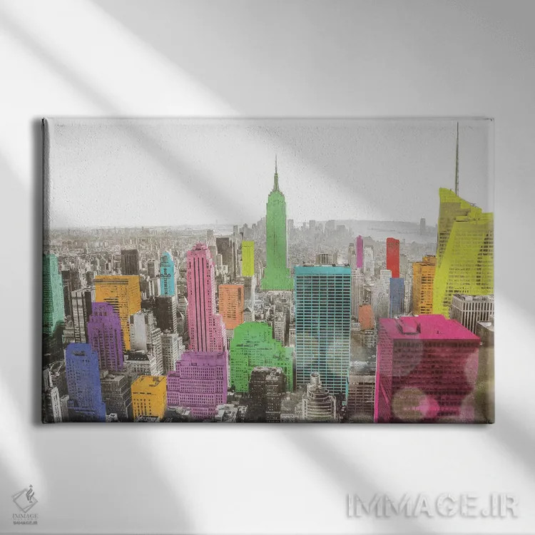 تابلو رنگ در شهرها اثر عکاسی بیل کارسون - نمای روبهرو روی دیوار