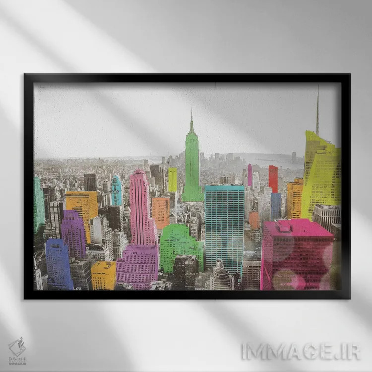 تابلو رنگ در شهرها اثر عکاسی بیل کارسون - نمای قابدار مشکی