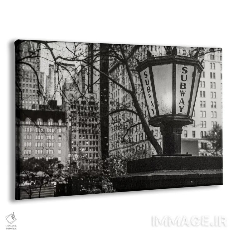 تابلو گوشهٔ مترو اثر عکاسی بیل کارسون - نمای پرسپکتیو محصول