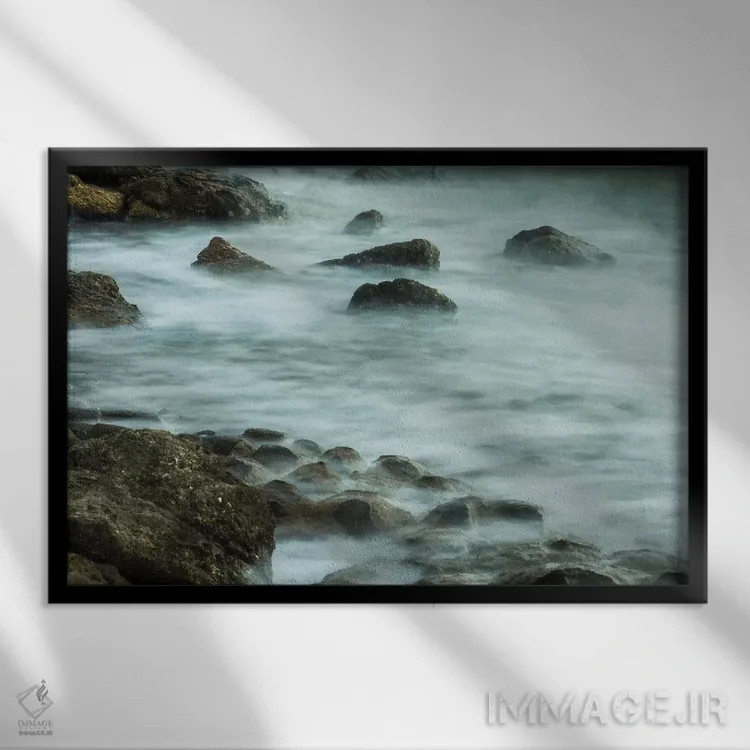 تابلو صخرهها II اثر عکاسی بیل کارسون - نمای قابدار مشکی