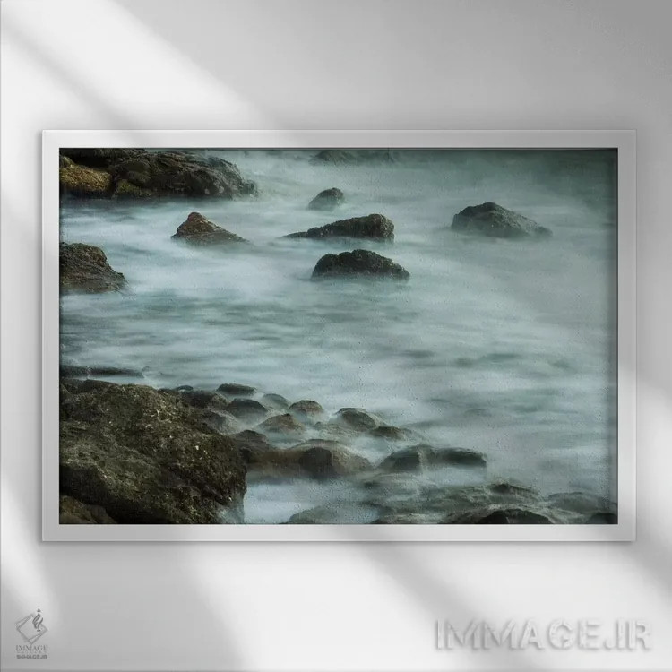 تابلو صخرهها II اثر عکاسی بیل کارسون - نمای قابدار سفید