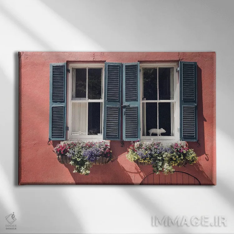 تابلو جذابیت پنجره اثر عکاسی بیل کارسون - نمای روبهرو روی دیوار