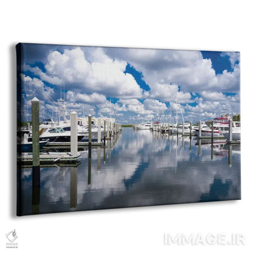 تابلو اسکله قایق اثر عکاسی بیل کارسون - نمای پرسپکتیو محصول