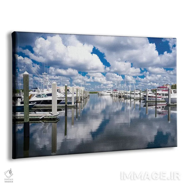 تابلو اسکله قایق اثر عکاسی بیل کارسون - نمای پرسپکتیو محصول