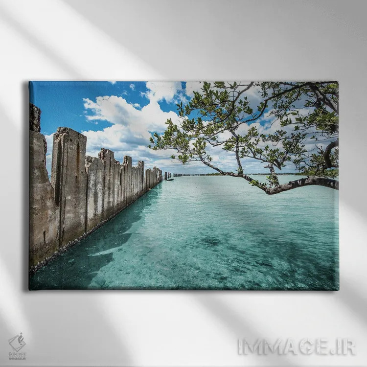 تابلو بهشت شفاف بلورین اثر عکاسی بیل کارسون - نمای روبهرو روی دیوار