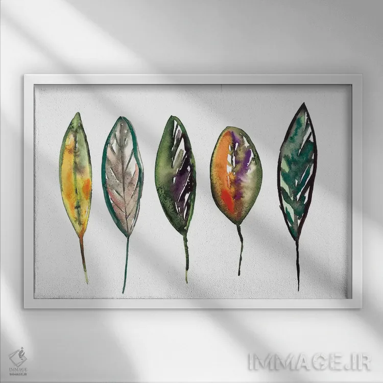 تابلو پرها اثر آلبینا براتچِوا - نمای قابدار سفید