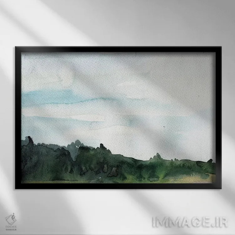 تابلو درون جنگل اثر آلبینا براتچِوا - نمای قابدار مشکی