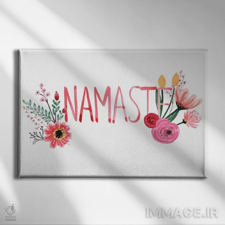 تابلو ناماسته (درود هندی) اثر آلبینا براتچِوا - نمای روبهرو روی دیوار