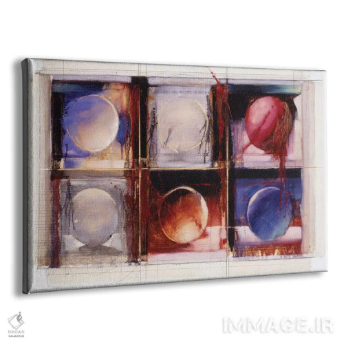 تابلو انتزاعی X اثر بروس باور - نمای پرسپکتیو محصول