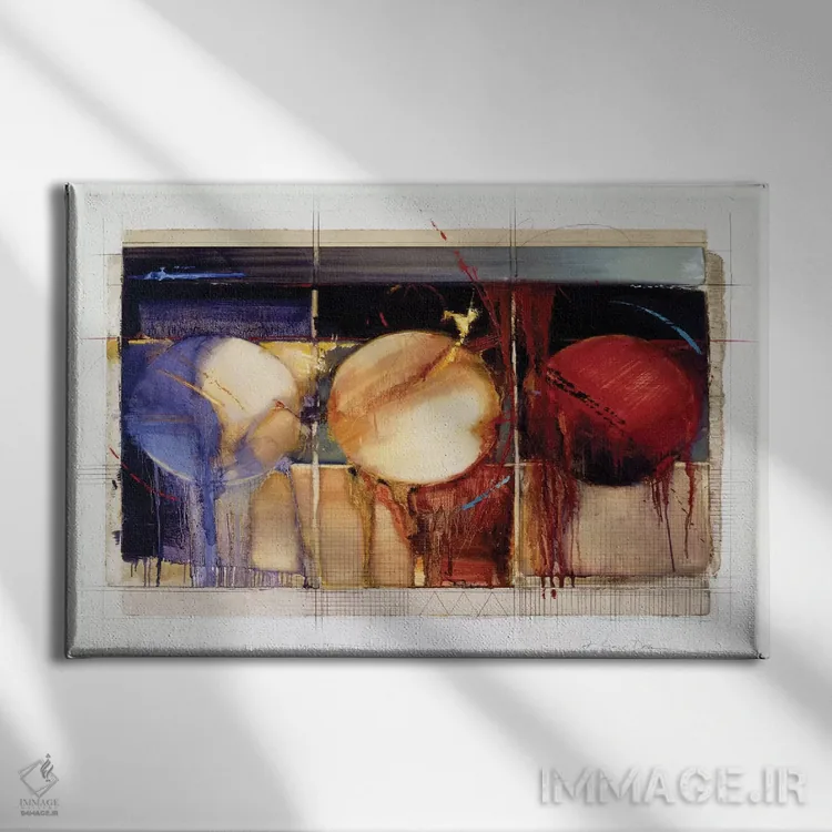 تابلو انتزاعی XI اثر بروس باور - نمای روبهرو روی دیوار
