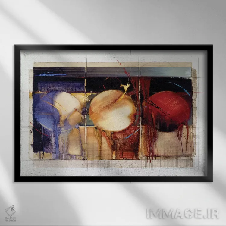 تابلو انتزاعی XI اثر بروس باور - نمای قابدار مشکی