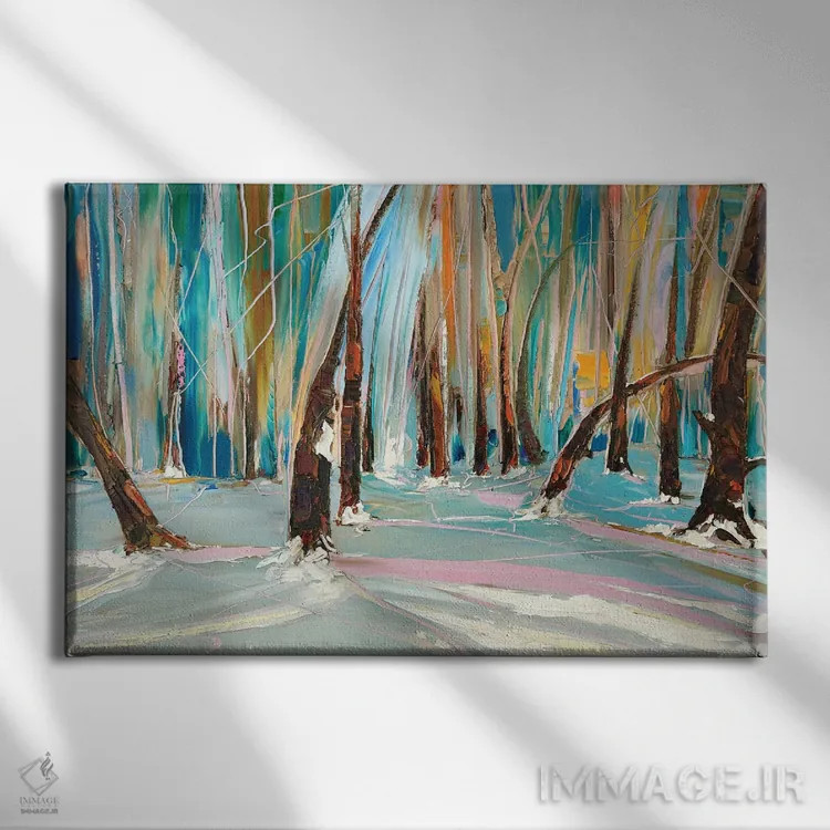 تابلو پیادهروی در بوتهزار کوهستانی اثر برایدی اوبرایان - نمای روبهرو روی دیوار