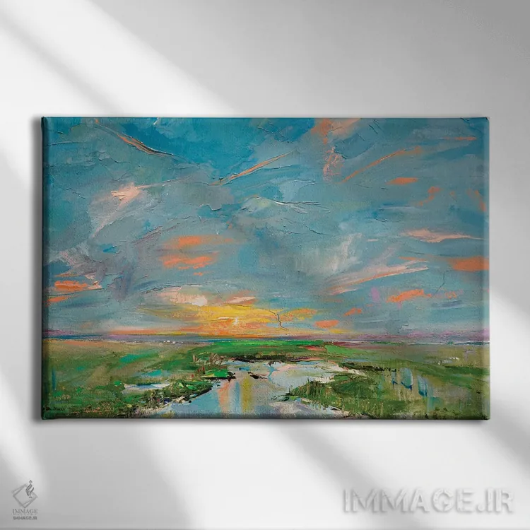 تابلو نهر پارادوکس (تناقض) اثر برایدی اوبرایان - نمای روبهرو روی دیوار
