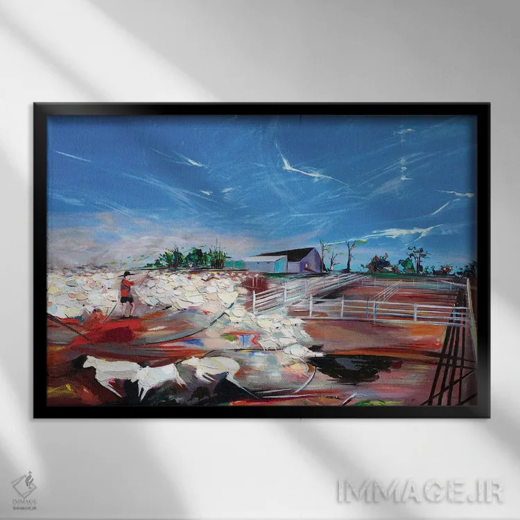 تابلو پرش آزادی اثر برایدی اوبرایان - نمای قابدار مشکی