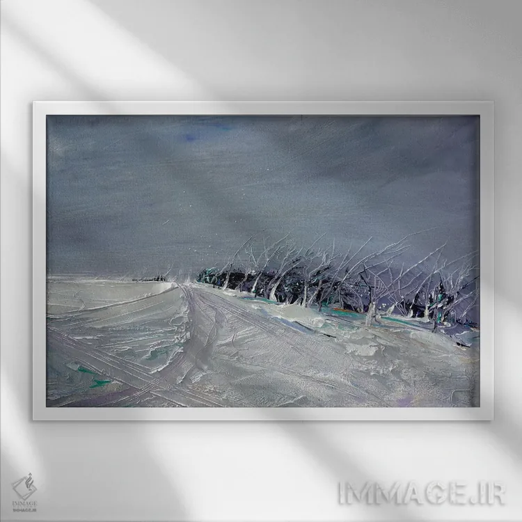 تابلو عنکبوت قیفی پس از ساعات اداری اثر برایدی اوبرایان - نمای قابدار سفید