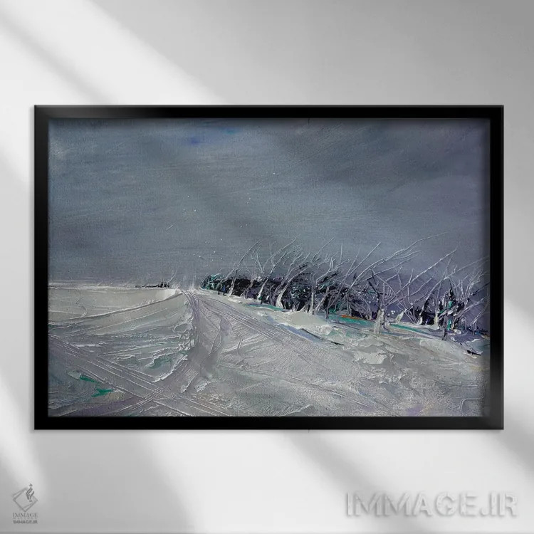 تابلو عنکبوت قیفی پس از ساعات اداری اثر برایدی اوبرایان - نمای قابدار مشکی