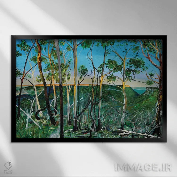 تابلو و درختان رقصیدند اثر برایدی اوبرایان - نمای قابدار مشکی