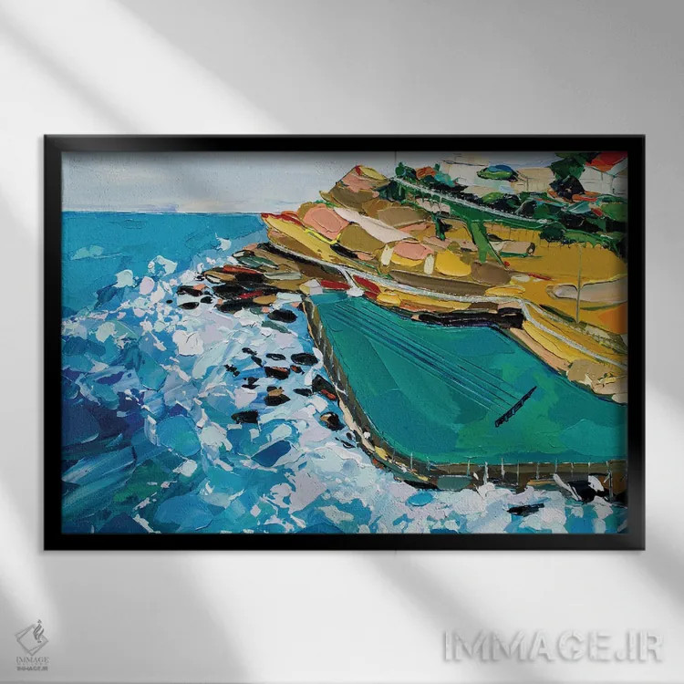 تابلو استخر برونته اثر برایدی اوبرایان - نمای قابدار مشکی