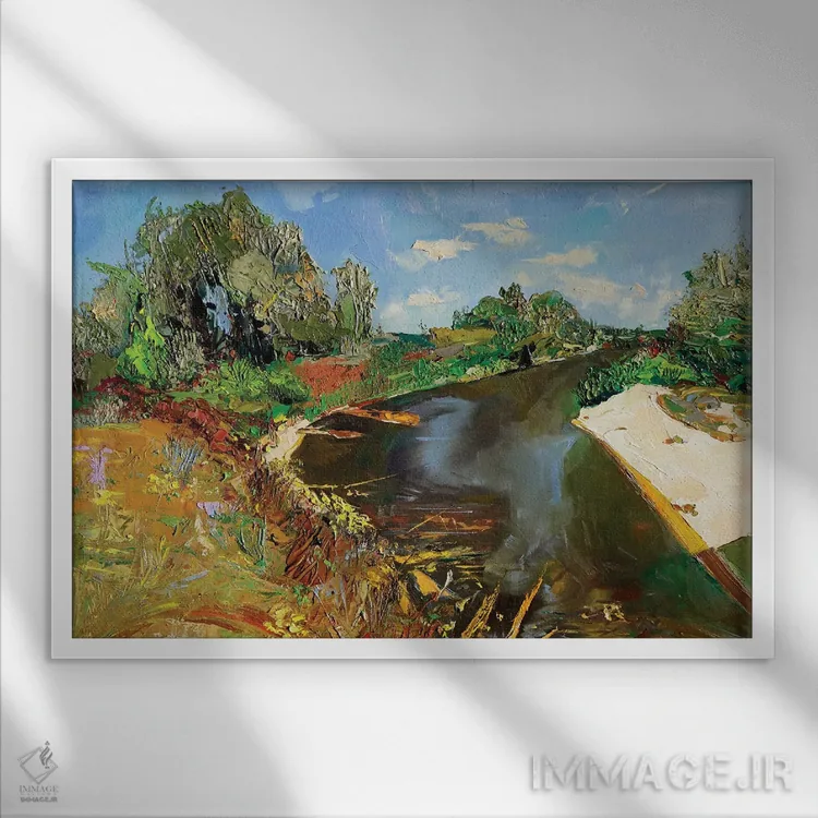 تابلو گرمای روز اثر برایدی اوبرایان - نمای قابدار سفید